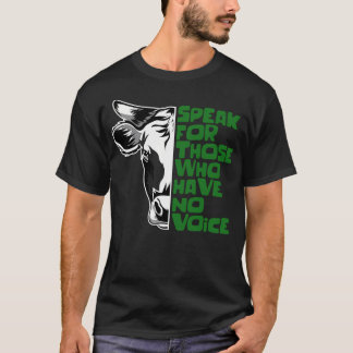 動物権利ビーガン引用文牛顔 Tシャツ