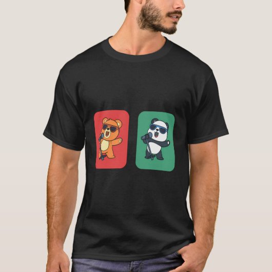 動物歌カラオケ愛好家 Tシャツ (正面)