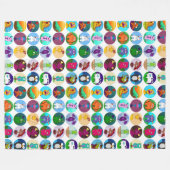 動物毛布 フリースブランケット (正面(横))