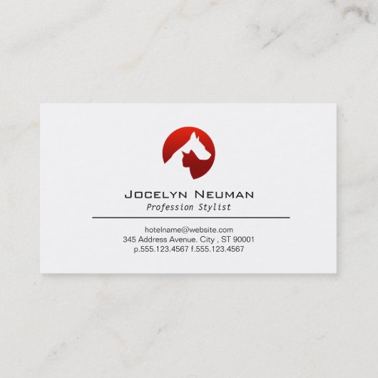 動物気にとグルーミング | ペット 名刺 (裏面)