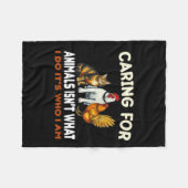 動物気には私が何者であるかではない フリースブランケット (正面(横))