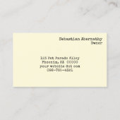 動物気にカスタム写真ゴールデンレトリバー 名刺 (裏面)