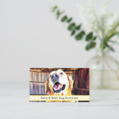 動物気にカスタム写真ゴールデンレトリバー 名刺 (スタンド正面)