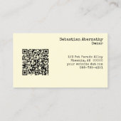 動物気にカスタム製の犬の写真とQRコード 名刺 (裏面)