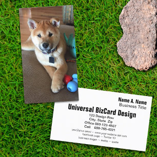 動物気にプロフェッショナル可愛い柴犬子犬 名刺