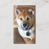 動物気にプロフェッショナル垂直方向の写真を追加 名刺 (正面)