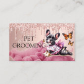 動物気にペットグルーミングスパサロン子犬 名刺 (正面)
