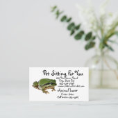 動物気に業カエル接写 名刺 (スタンド正面)