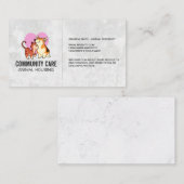 動物気に |ペット座り |大理石名刺 名刺 (正面/裏面)