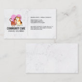 動物気に | ペット座り | 大理石 名刺 (正面/裏面)