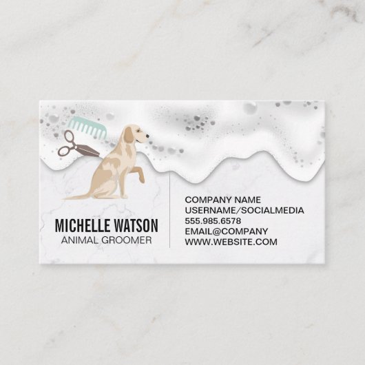 動物気に |洗犬せっけん水 名刺 (正面)