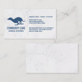 動物気に |犬ランニングのロゴ 名刺 (正面/裏面)