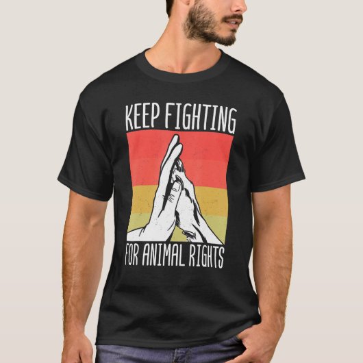 動物活動家救出動物保護権 Tシャツ (正面)