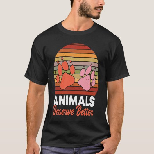 動物活動家救出動物保護権 Tシャツ (正面)