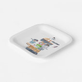 動物海賊パーティープレート ペーパープレート (傾斜あり)