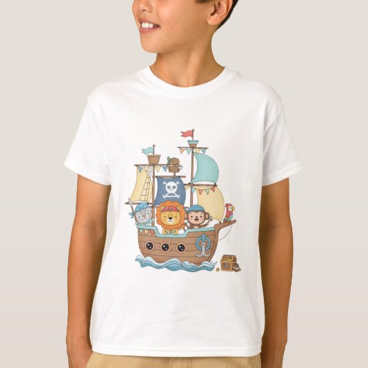 動物海賊船の冒険 Tシャツ (正面)