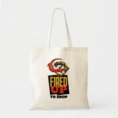 動物漫画を買うために燃え上がる可愛いサンショウウオ トートバッグ (正面)