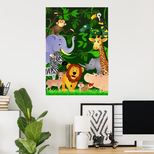 動物漫画 ポスター (ホームオフィス)