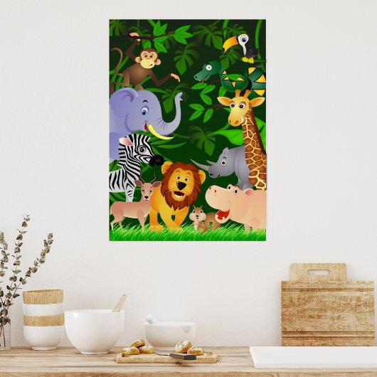 動物漫画 ポスター (キッチン)