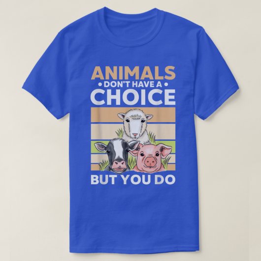 動物無選択タンパク質ベジタリアンビーガン活性化 Tシャツ (デザイン正面)