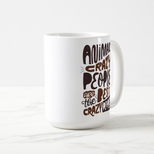 動物熱狂するの人は最高の... コーヒーマグカップ (正面右)