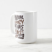 動物熱狂するの人は最高の... コーヒーマグカップ (正面左)