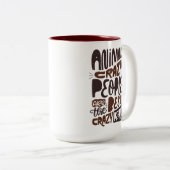 動物熱狂するの人は最高の... ツートーンマグカップ (正面右)