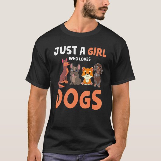 動物犬ママ飼い主の女性だけの女の子Lov Tシャツ (正面)