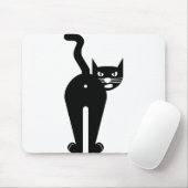 動物猫哺乳動物シルエット マウスパッド (マウス)