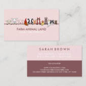 動物獣医学ピンク 名刺 (正面/裏面)