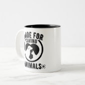 動物獣医救獣医の獣医のために作られる ツートーンマグカップ (正面左)