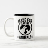 動物獣医救獣医の獣医のために作られる ツートーンマグカップ (左)