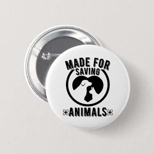 動物獣医救獣医の獣医のために作られる 缶バッジ (正面&裏面)