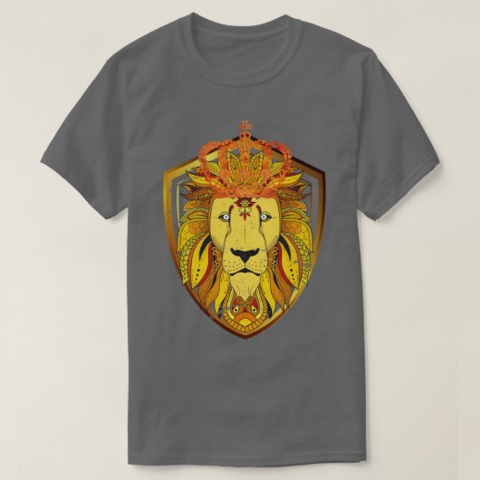 動物王クラウンライオン Tシャツ (デザイン正面)