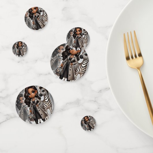 動物王国オートクチュールゼブラテーブル紙吹雪 コンフェッティ (グループ)