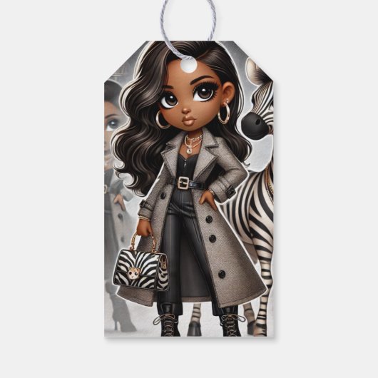 動物王国オートクチュールゼブラ ギフトタグ (裏面)