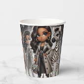 動物王国オートクチュールゼブラ 紙コップ (裏面)