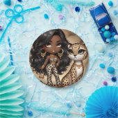 動物王国オートクチュールチーター ペーパープレート (パーティー)