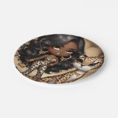 動物王国オートクチュールチーター ペーパープレート (アングル)