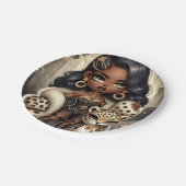 動物王国オートクチュールヒョウ ペーパープレート (アングル)