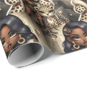 動物王国オートクチュールヒョウ ラッピングペーパー (ロールコーナー)