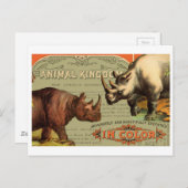 動物王国サイ ポストカード (正面/裏面)