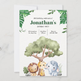 動物王国ミニマル誕生祝い! 招待状