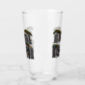 動物王国写真のロゴと野生動物 タンブラーグラス (左)