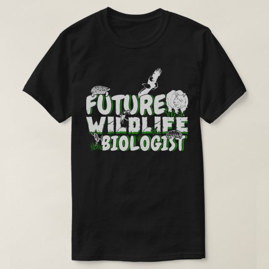 動物生物学の未来の野生生物学者ギフト Tシャツ (デザイン正面)