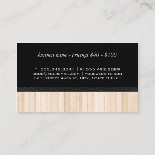 動物産業 名刺 (裏面)