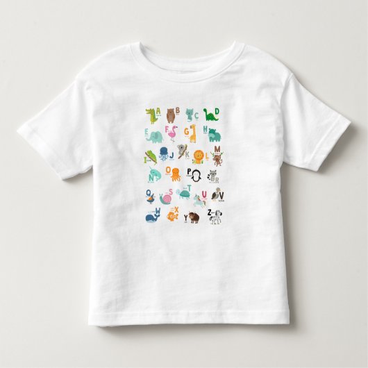 動物用のドードルアルファベット トドラーTシャツ (正面)