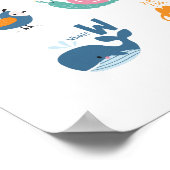 動物用のドードルアルファベット ポスター (角)