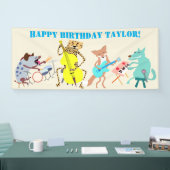動物用ミュージシャン群誕生日 横断幕 (トレードショー)