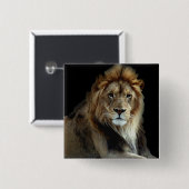 動物界の誇り高い王 缶バッジ (正面&裏面)